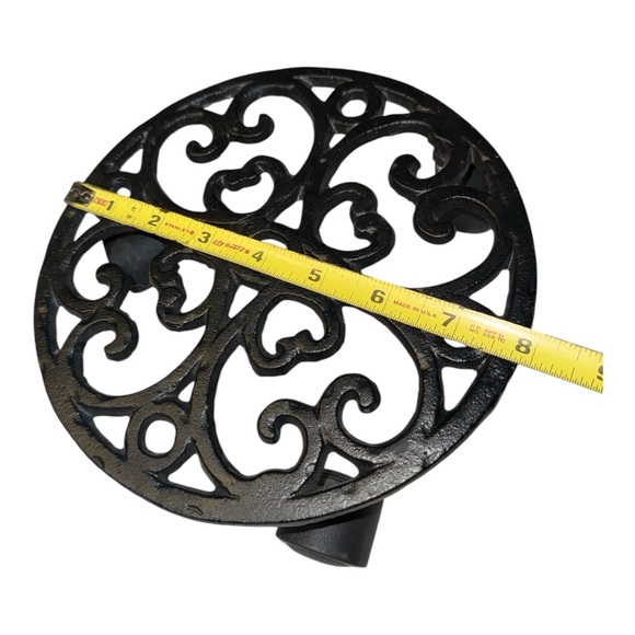 Wagner 8” Black Cast Iron Plant Caddy NWOT - Picture 4 of 5